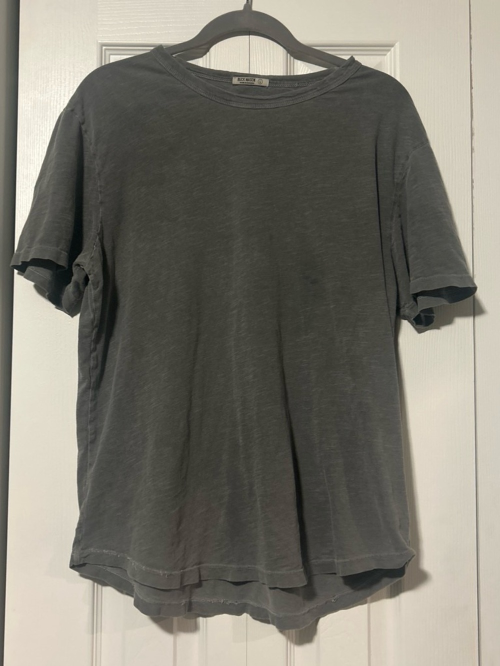 Buck Mason Men’s Crewneck Short Sleeve T-Shirt - Charcoal Gray